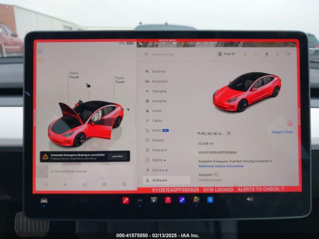 5YJ3E1EA5PF550926 Tesla Model 3 Rear-wheel Drive