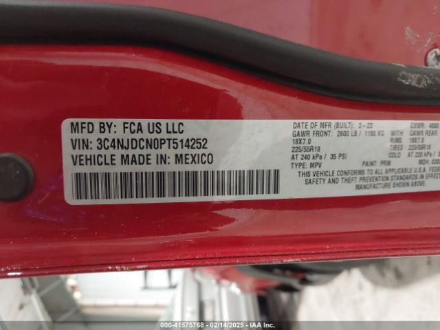 3C4NJDCN0PT514252 Jeep Compass Limited 4x4