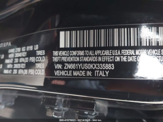 ZN661YUS0KX335883 Maserati Levante S Gransport