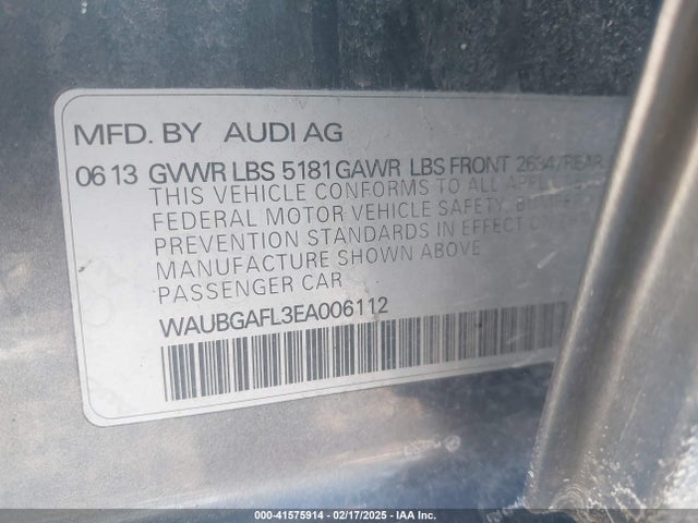 2014 AUDI S4 WAUBGAFL3EA006112 Photo 8