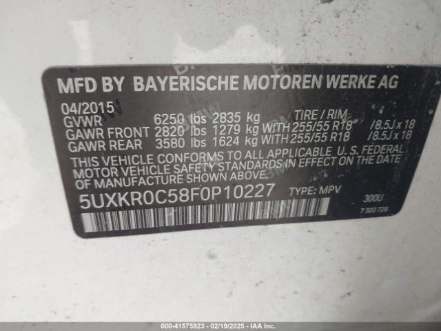 5UXKR0C58F0P10227 BMW X5 Xdrive35i