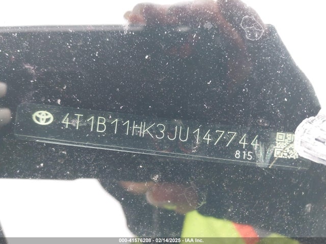 4T1B11HK3JU147744 Toyota CAMRY LE