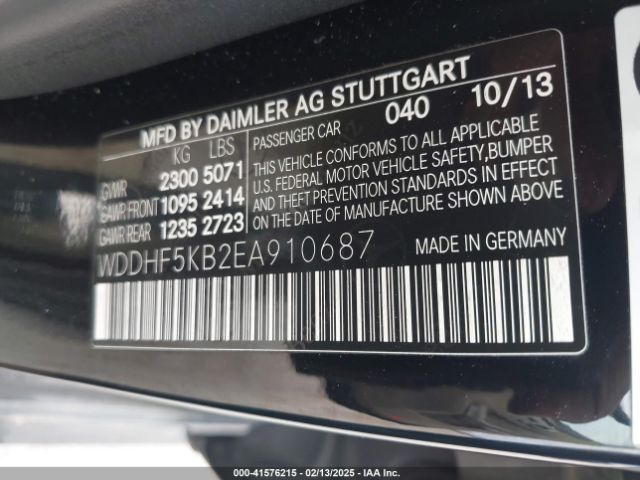 WDDHF5KB2EA910687 Mercedes-Benz E 350