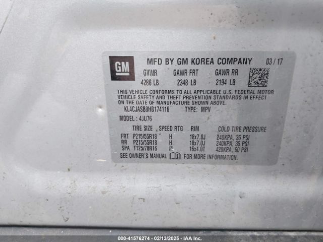 KL4CJASB8HB174116 Buick Encore Preferred
