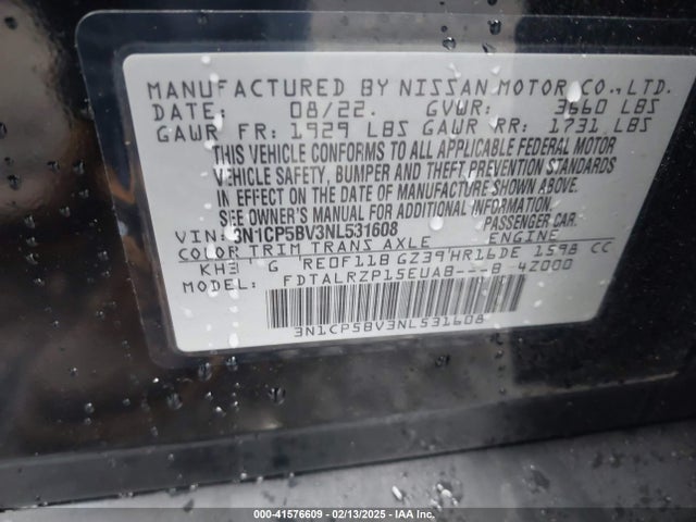 Nissan Kicks S Xtronic Cvt 2022 3N1CP5BV3NL531608 Image 9