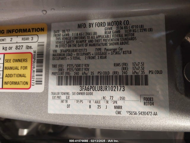 Ford Fusion Hybrid Se 2018 3FA6P0LU8JR102173 Image 9
