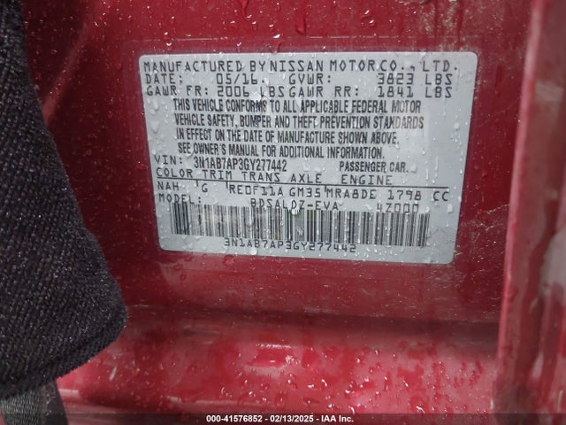 Nissan 2016 2016 3N1AB7AP3GY277442 Image 9