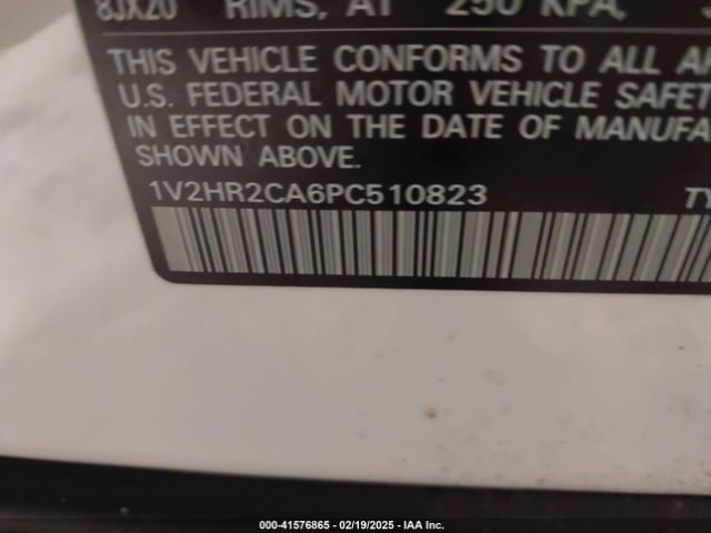 1V2HR2CA6PC510823 Volkswagen Atlas 3.6l V6 Se W/technology