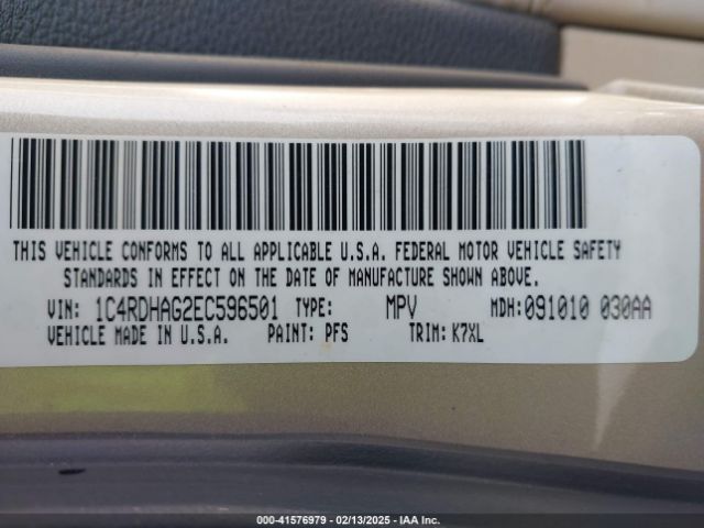1C4RDHAG2EC596501 Dodge Durango Sxt