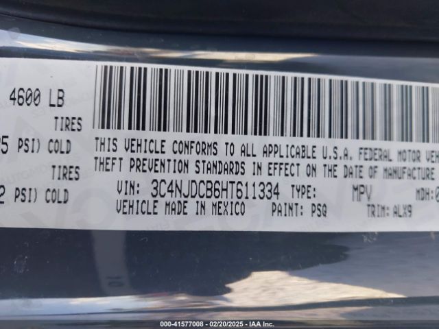 3C4NJDCB6HT611334 Jeep New Compass Limited 4x4