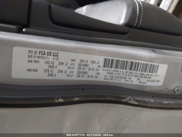 1C4RJFCG3FC863706 Jeep Grand Cherokee Overland