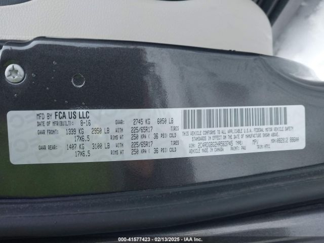 2C4RDGBG2HR563745 Dodge Grand Caravan Se