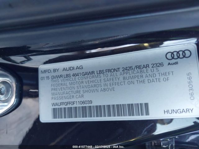 WAUFFGFF0F1106039 Audi S3 2.0t Premium Plus