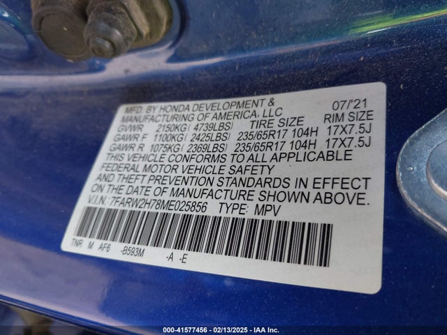 Honda Cr-v Awd Special Edition 2021 7FARW2H78ME025856 Image 9