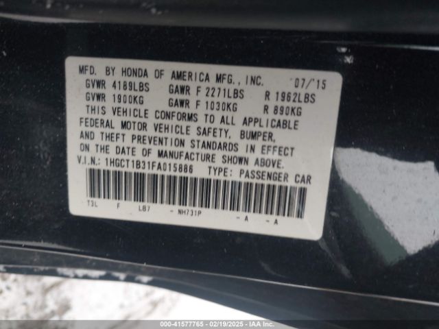 1HGCT1B31FA015886 Honda Accord Lx-s