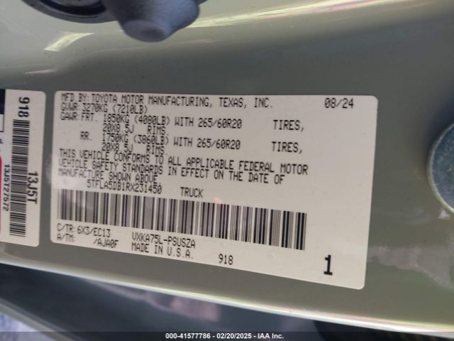 5TFLA5DB1RX231450 Toyota Tundra Sr5