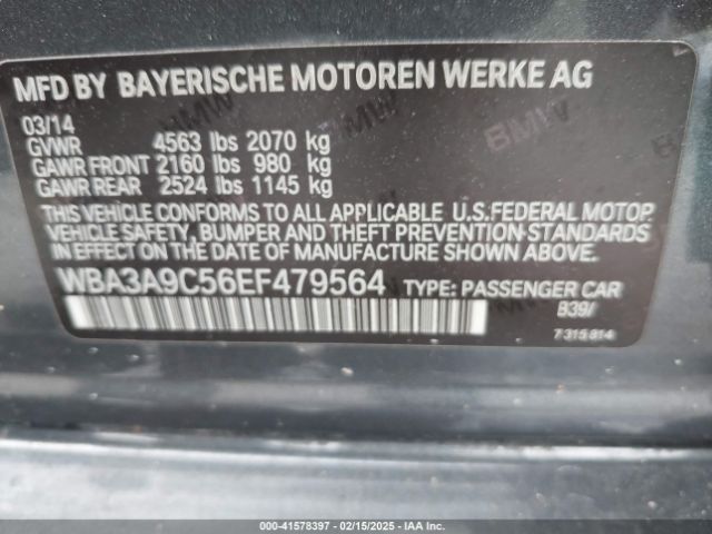2014 BMW 335I WBA3A9C56EF479564 Photo 8
