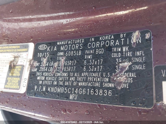 KNDMB5C14G6163836 KIA SEDONA LX
