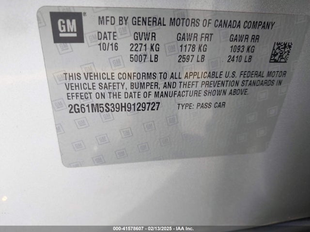 2017 CADILLAC XTS 2G61M5S39H9129727 Photo 8