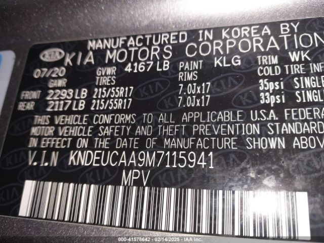 KNDEUCAA9M7115941 KIA SELTOS S