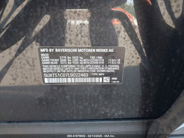 5UXTS1C07L9D22483 BMW X3 Phev Xdrive30e