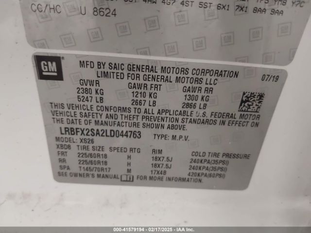 LRBFX2SA2LD044763 Buick Envision Awd Essence