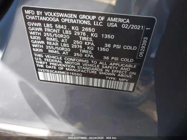 2021 VOLKSWAGEN ATLAS CROSS SPORT 1V2TE2CAXMC215550 Photo 8
