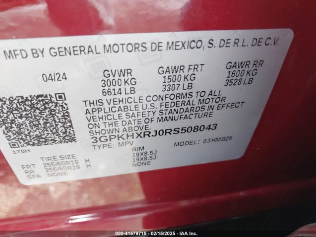 3GPKHXRJ0RS508043 Honda x0c+ec5