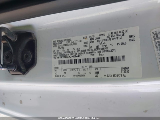 Ford F-150 Xl 2018 1FTFX1CGXJKE24487 Image 9