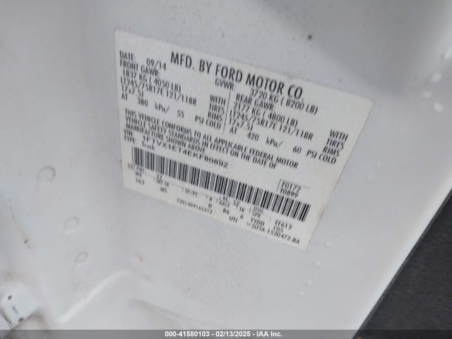 Ford F-150 Xlt 2014 1FTVX1ET4EKF80892 Image 9