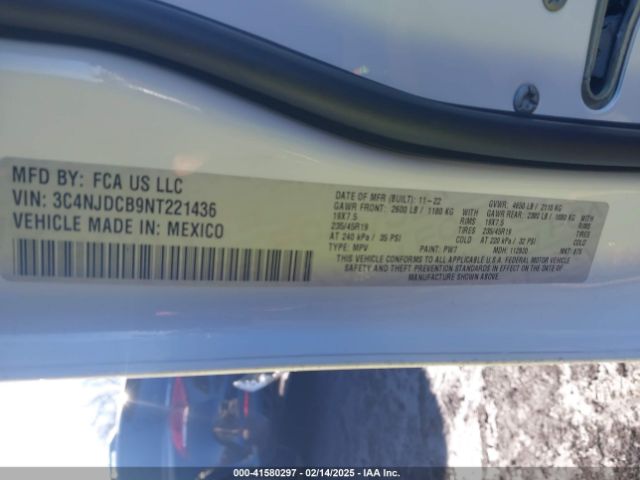 3C4NJDCB9NT221436 Jeep Compass High Altitude 4x4