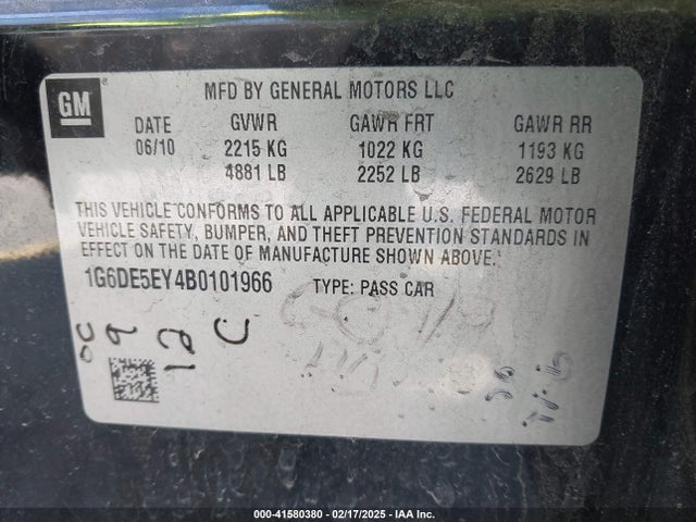 2011 CADILLAC CTS 1G6DE5EY4B0101966 Photo 8