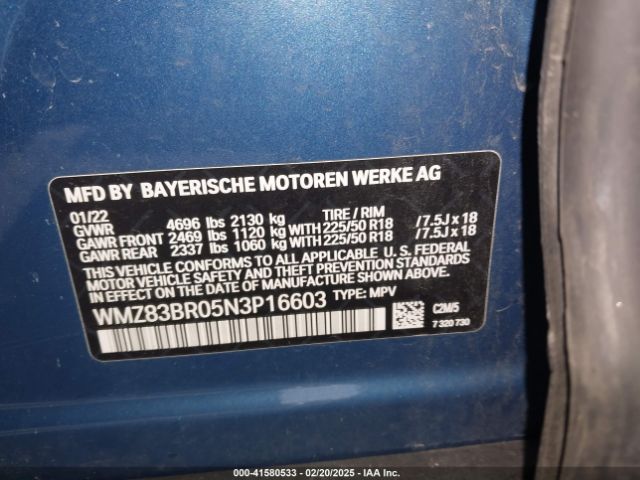 WMZ83BR05N3P16603 Mini Countryman Cooper S