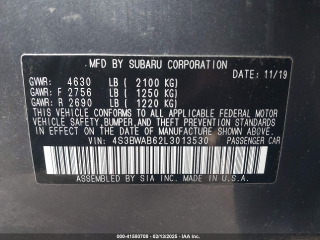 4S3BWAB62L3013530 Subaru Legacy