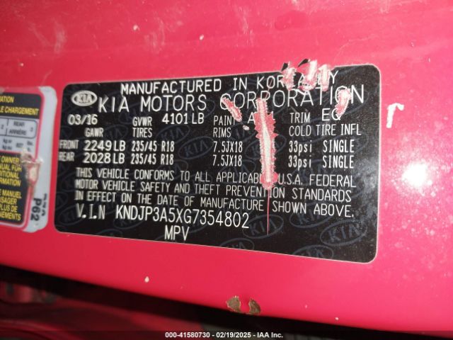 KNDJP3A5XG7354802 KIA SOUL +