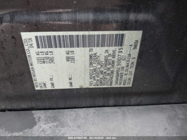 1N4AA6AP0GC900735 Nissan Maxima 3.5 Platinum