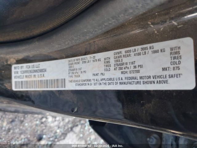 2022 RAM 1500 1C6RREBG0NN398834 Photo 8