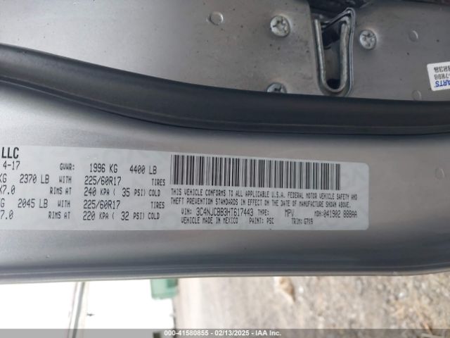 3C4NJCBB3HT617443 Jeep New Compass Latitude Fwd