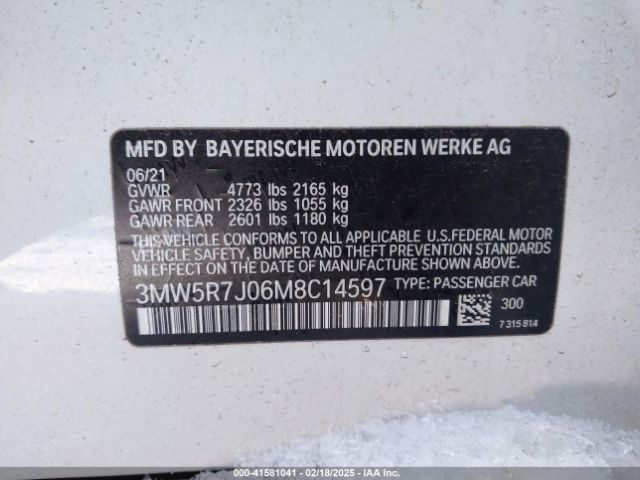 3MW5R7J06M8C14597 BMW 330i Xdrive