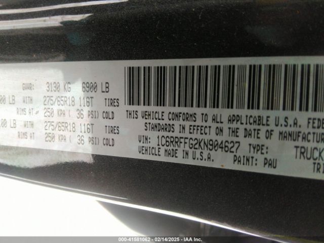 1C6RRFFG2KN904627 RAM 1500