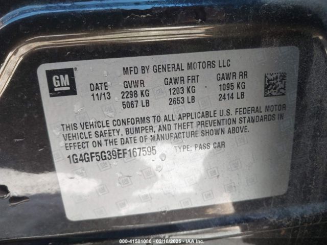 1G4GF5G39EF167595 Buick Lacrosse Premium Ii Group