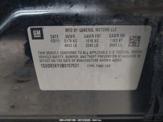 2011 CADILLAC CTS 1G6DE5EY0B0157631 Photo 8