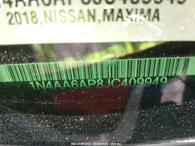 1N4AA6AP8JC409949 Nissan Maxima 3.5 Sv