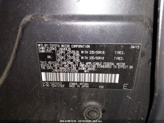 JTMDFREV5FD133220 Toyota Rav4 Limited