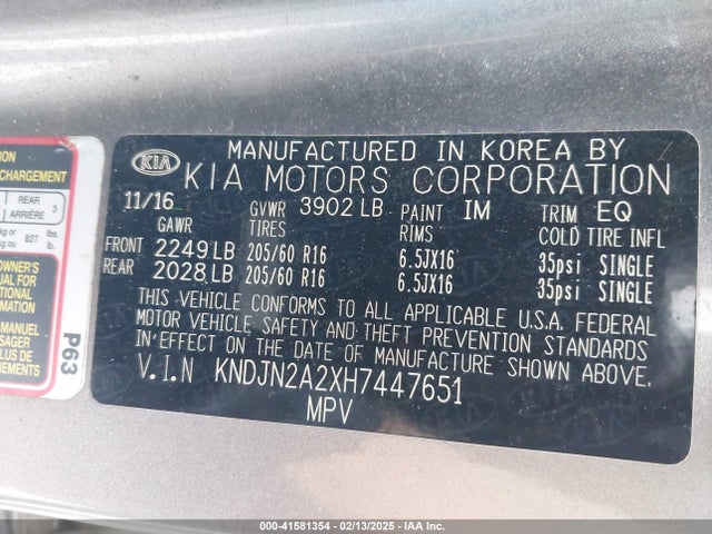 KIA Soul 2017 KNDJN2A2XH7447651 Image 9