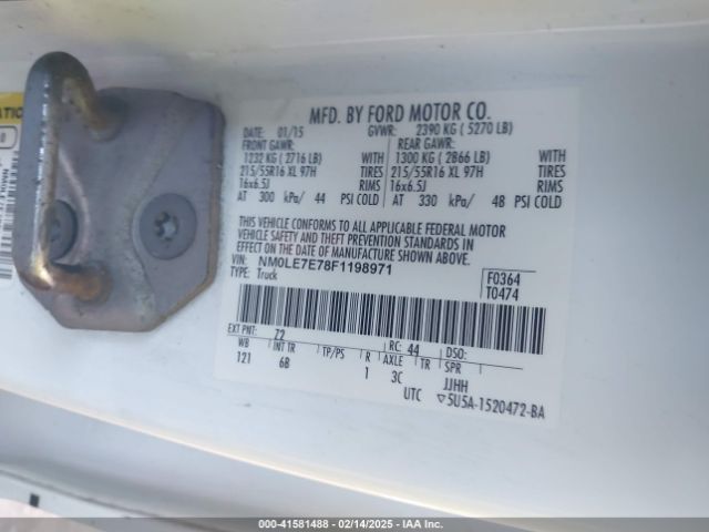 NM0LE7E78F1198971 Ford Transit Connect Xl