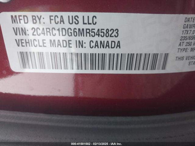2C4RC1DG6MR545823 Chrysler Voyager Lxi