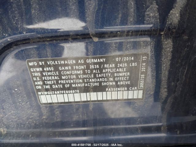 WVWGU7AN7FE806970 Volkswagen Cc 3.6l V6 Executive