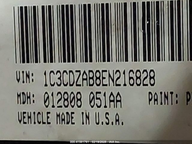 1C3CDZAB8EN216828 Dodge AVENGER SE