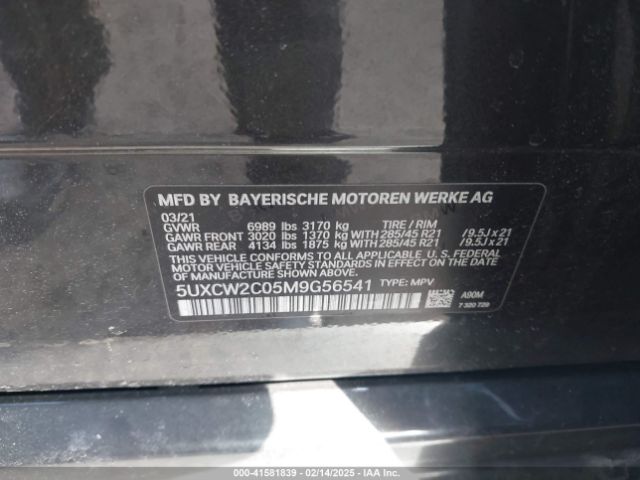 5UXCW2C05M9G56541 BMW X7 Xdrive40i